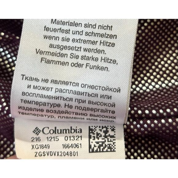 Columbia Omni Heat Light Vest YOUTH Size M Purple plum Full Zip Pockets - Picture 5 of 13
